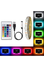 TriLine Tv Arkası 5 Metre Rgb Led Şerit Işık- 16 Renk, Uzaktan Kumandalı, Dimmer Ayarlı Silikonlu