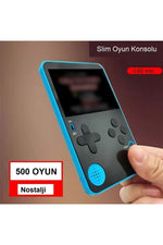 TriLine Retro Klasik 500 Oyun 2.4 inç Renkli LCD Ekran 6.5mm Slim Kasa Taşınabilir El Atarisi