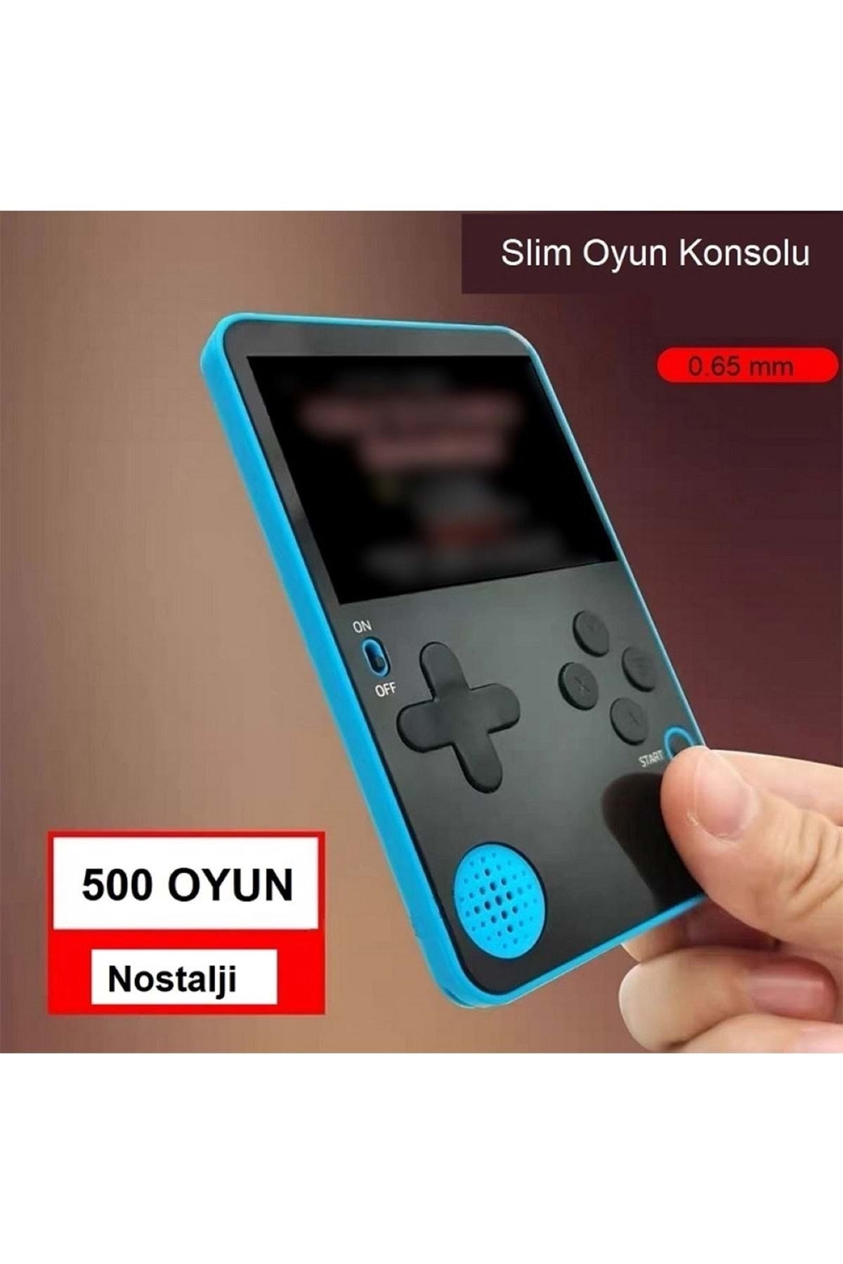 TriLine Retro Klasik 500 Oyun 2.4 inç Renkli LCD Ekran 6.5mm Slim Kasa Taşınabilir El Atarisi