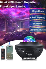 TriLine Yıldızlı Bluetooth Hoparlör Tavan Projektör-galaksi Lazer Işık Ve Led Disko Topu Parti Gece Lambası