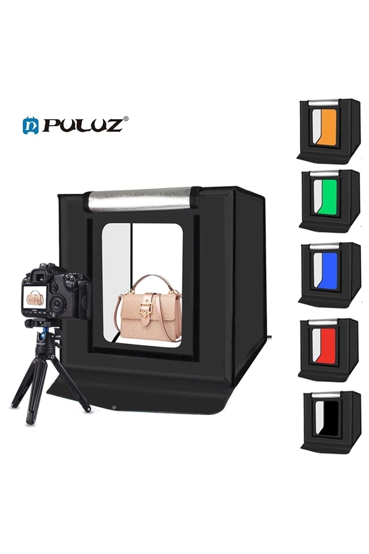 TriLine Puluz Pro 2x32 Led Işıklı 40x40cm Fotoğraf Çekim Çadırı