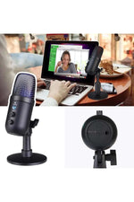 TriLine Profesyonel Kardioid RGB Oyuncu Stüdyo Kayıt Kablolu Podcast Mikrofonu - Görsel 2