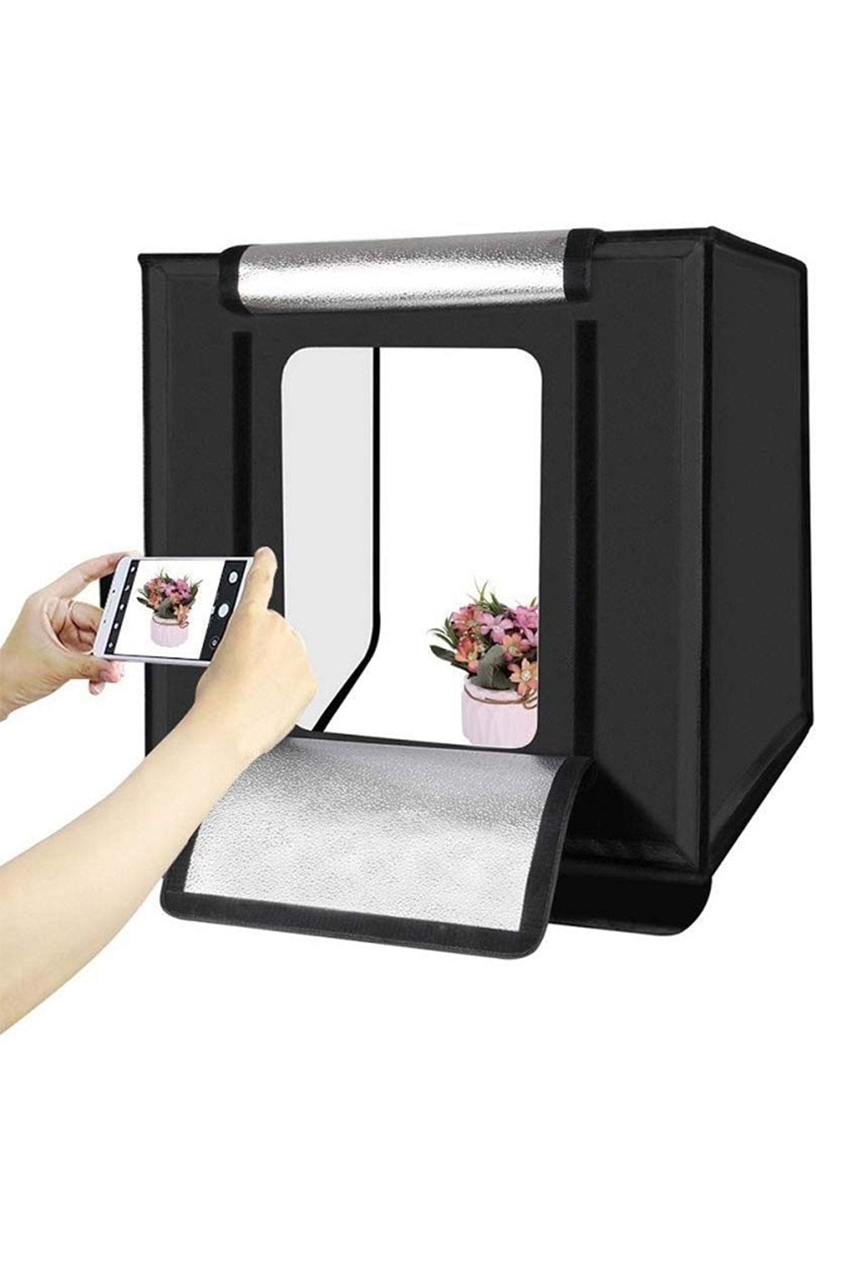 TriLine 60x60cm Profesyonel Stüdyo Led Işıklı Ürün Fotoğraf Çadırı