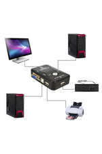 TriLine 2 Port Usb Kvm Switch 2pc Tek Monitör Kontrol - Görsel 4