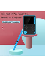 TriLine Retro Klasik 500 Oyun 2.4 inç Renkli LCD Ekran 6.5mm Slim Kasa Taşınabilir El Atarisi - Görsel 3