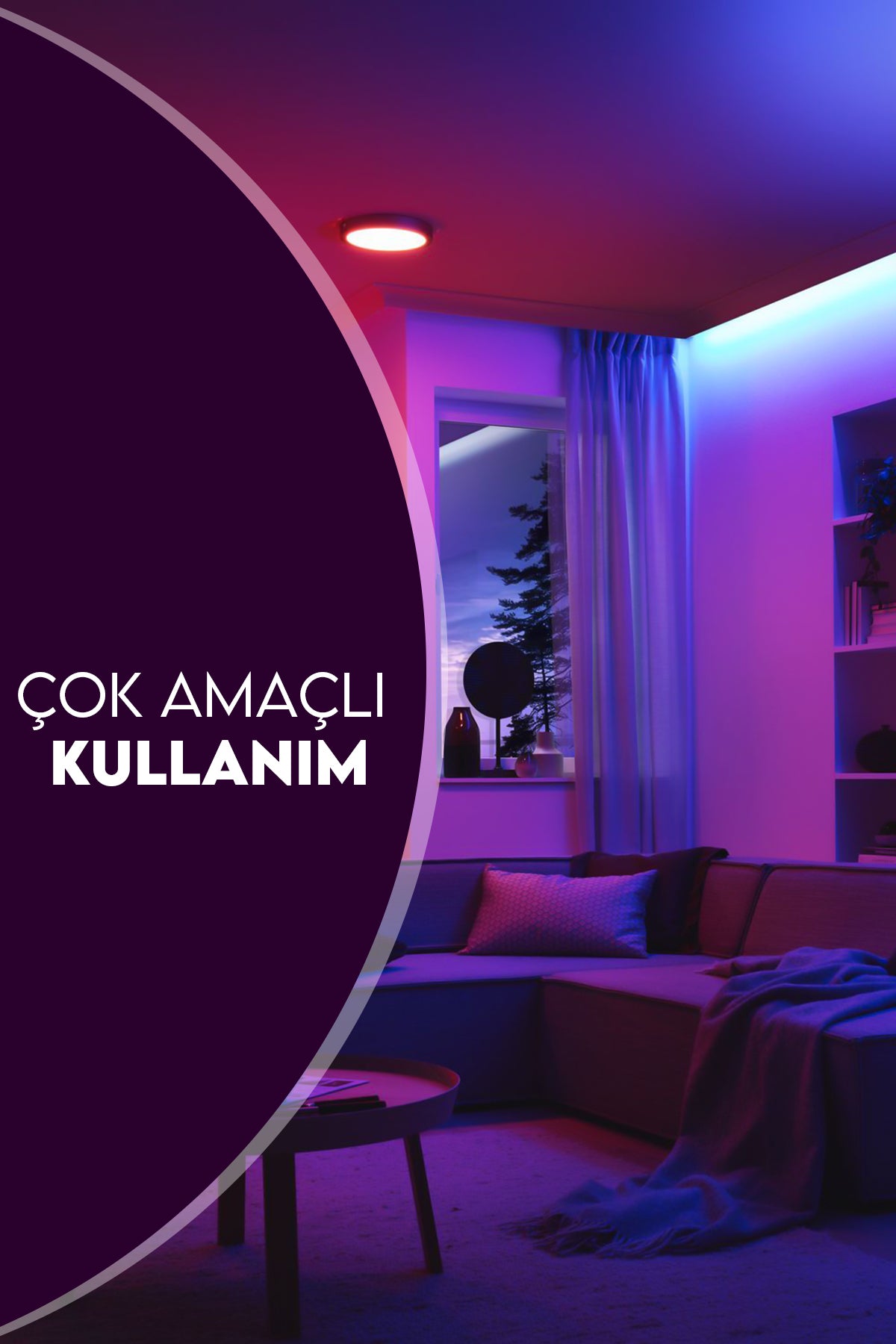 TriLine Tv Arkası 3 Metre Rgb Led Şerit Işık- 16 Renk, Uzaktan Kumandalı, Dimmer Ayarlı Silikonlu - Görsel 4