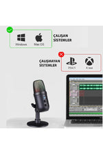 TriLine Profesyonel Kardioid RGB Oyuncu Stüdyo Kayıt Kablolu Podcast Mikrofonu - Görsel 7