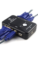TriLine 2 Port Usb Kvm Switch 2pc Tek Monitör Kontrol - Görsel 3