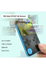 TriLine Retro Klasik 500 Oyun 2.4 inç Renkli LCD Ekran 6.5mm Slim Kasa Taşınabilir El Atarisi - Görsel 7