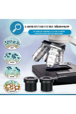 TriLine 2500X Binoküler 5MP USB Kamera Bilgisayar Destekli Bileşik Biyolojik Dijital Mikroskop - Görsel 3