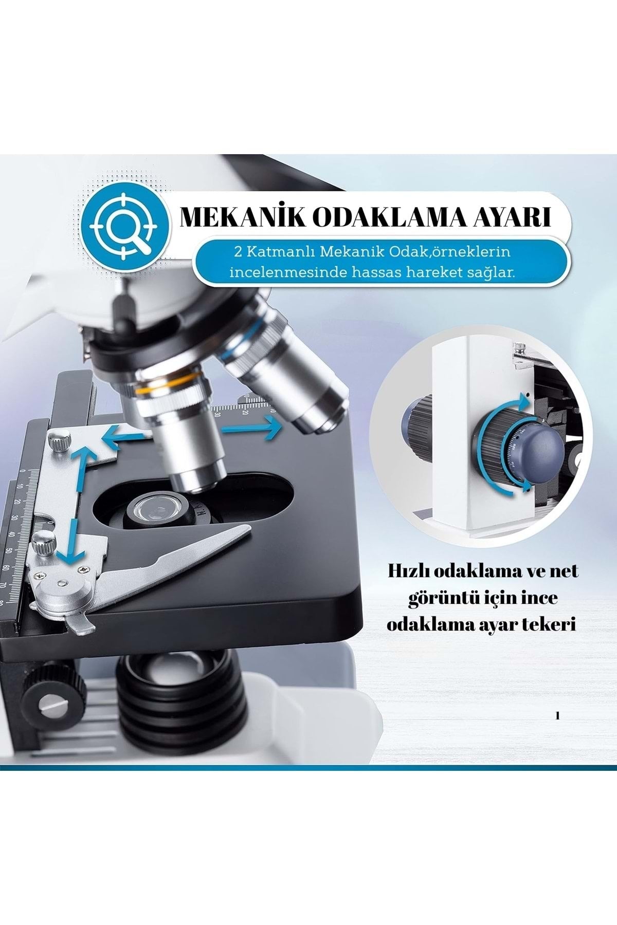 TriLine 2500X Binoküler 5MP USB Kamera Bilgisayar Destekli Bileşik Biyolojik Dijital Mikroskop - Görsel 4