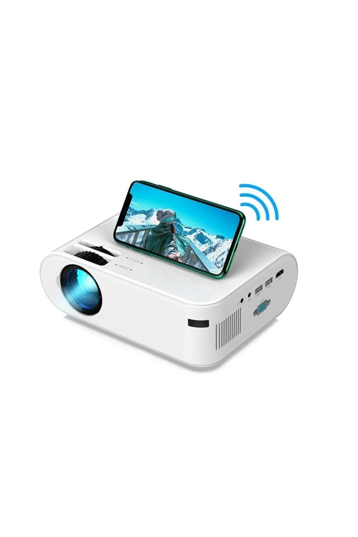 TriLine P62 Full Hd Destekli Wifi & Ios & Android Cep Tel Yansıtma Mini Projeksiyon Cihazı