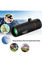 TriLine 2000x24 Zoom Monoküler Mini Taşınabilir HD Dürbün Su Geçirmez Tripod Telefon Tutacağı - Görsel 4