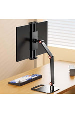 TriLine Monitör Tablet iPad Telefon Tutucu 12-16 İnç Universal Metal 360° Derece Döner Stand