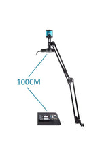 TriLine 48MP 4K 60F/S Endüstriyel Mikroskop Katlanabilir Tutucu 150X Zoom Lensli 56 Led Halka Işık - Görsel 5