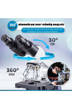 TriLine 2500X Binoküler 5MP USB Kamera Bilgisayar Destekli Bileşik Biyolojik Dijital Mikroskop - Görsel 5