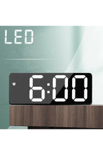 TriLine Aynalı Termometre Alarm Takvimli Led Dijital Modern Masa Saati/ADPT - Görsel 2