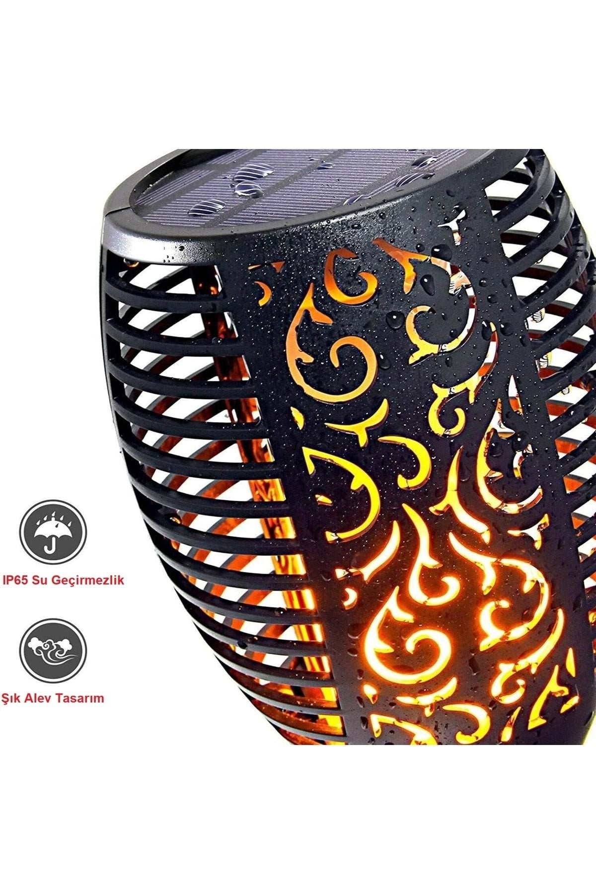 TriLine Solar Alev Led Bahçe Aydınlatma Peyzaj Lambası- 1 Adet - Görsel 3