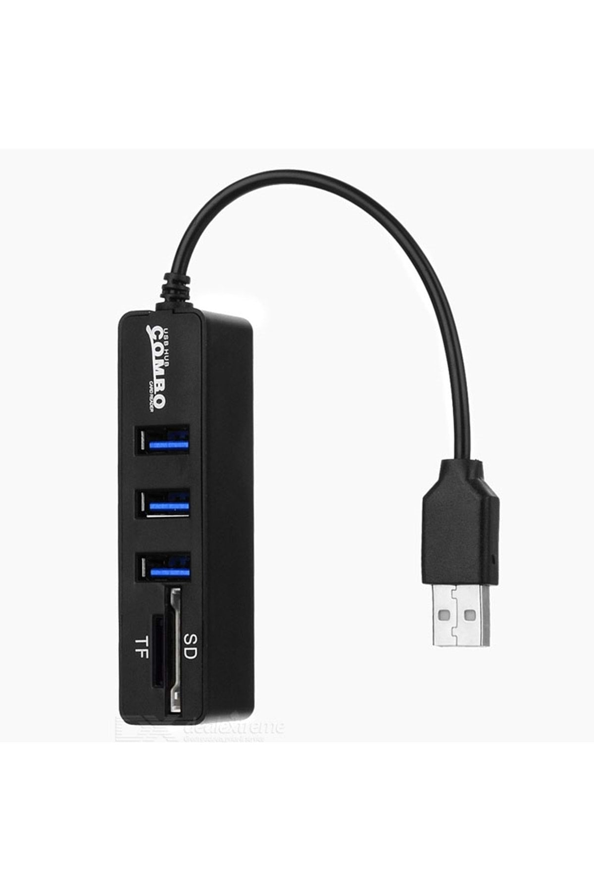 TriLine Combo 3 Port Usb2.0  Hub Tf Sd Kart Okuyucu - Görsel 3