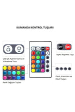 TriLine Tv Arkası 5 Metre Rgb Led Şerit Işık- 16 Renk, Uzaktan Kumandalı, Dimmer Ayarlı Silikonlu - Görsel 4