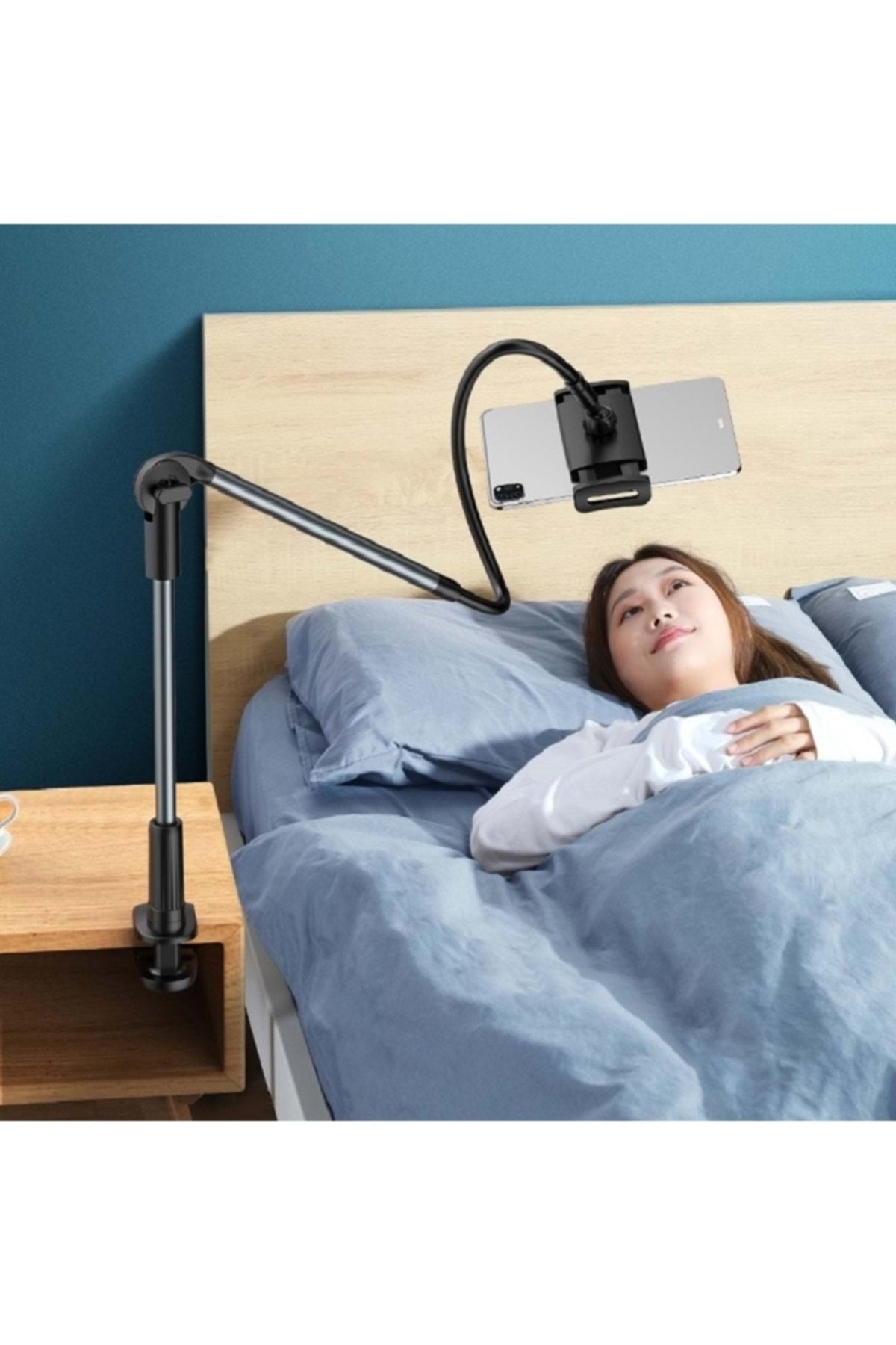 TriLine 12.9" Esnek Uzun Kollu Ayarlanabilir Masaüstü Tablet Ve Telefon Tutucu - Görsel 4
