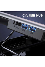 TriLine Icecoorel Alimünyum Hız Ayarlı Notebook Soğutucu Ergonomik Stand - Görsel 5