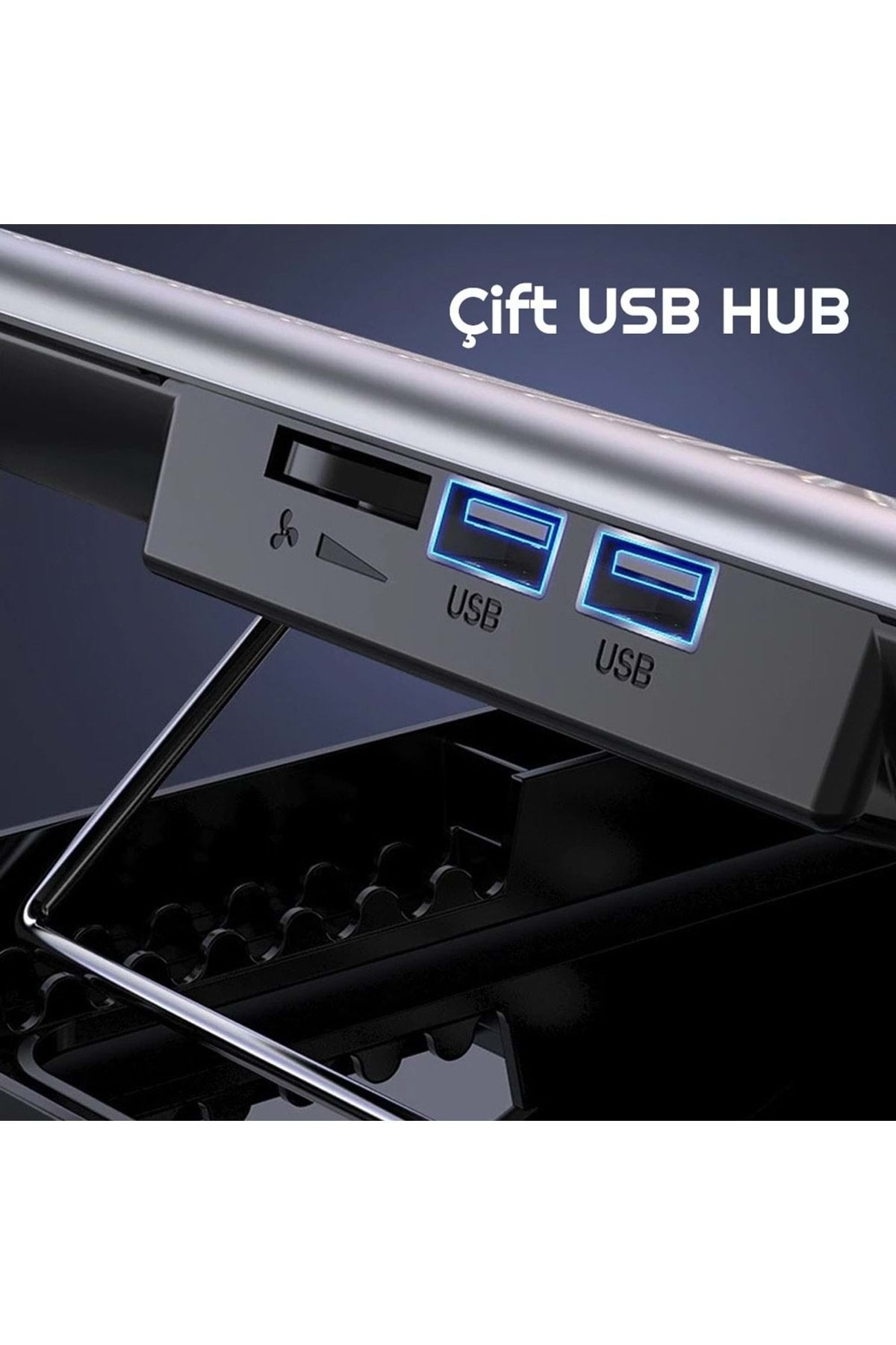 TriLine Icecoorel Alimünyum Hız Ayarlı Notebook Soğutucu Ergonomik Stand - Görsel 5