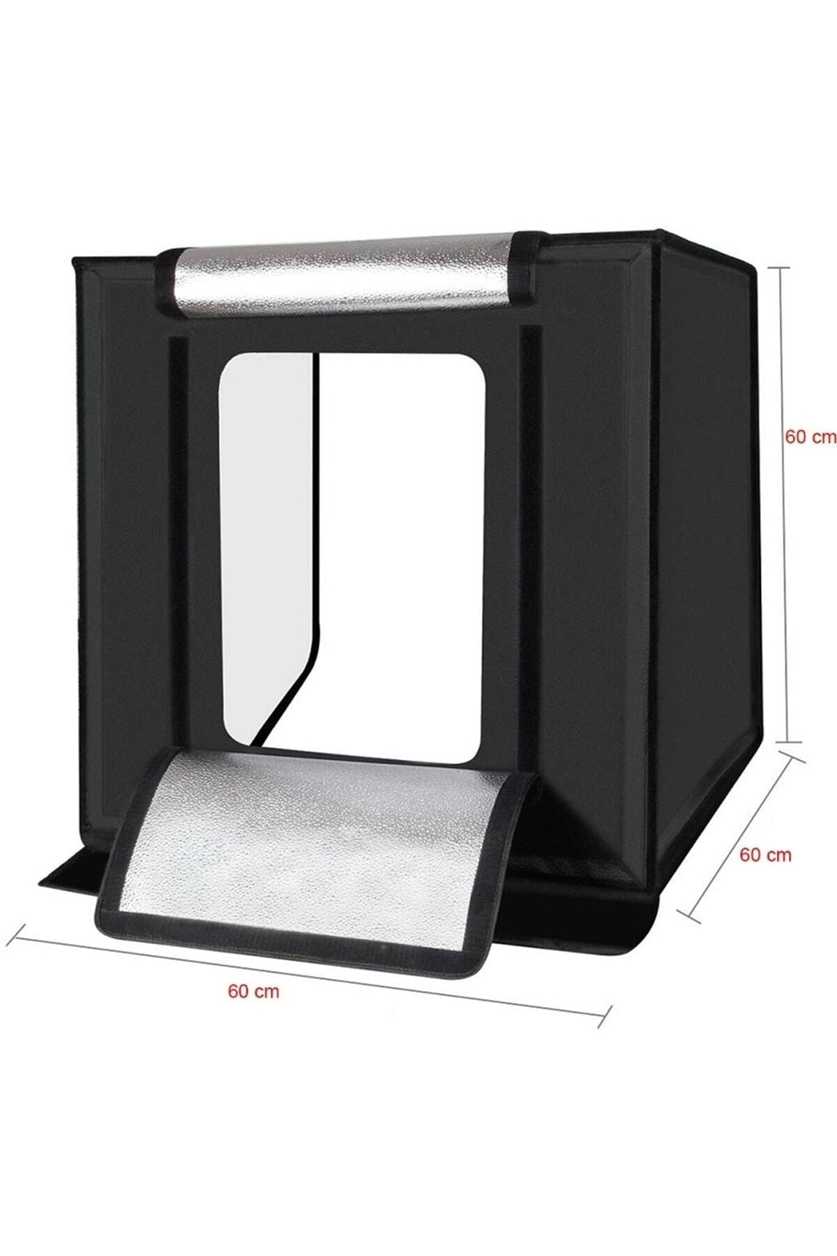 TriLine 60x60cm Profesyonel Stüdyo Led Işıklı Ürün Fotoğraf Çadırı - Görsel 5
