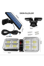 TriLine Güneş Enerjili Aydınlatma Solar Lamba 20w 120 Led - Görsel 5