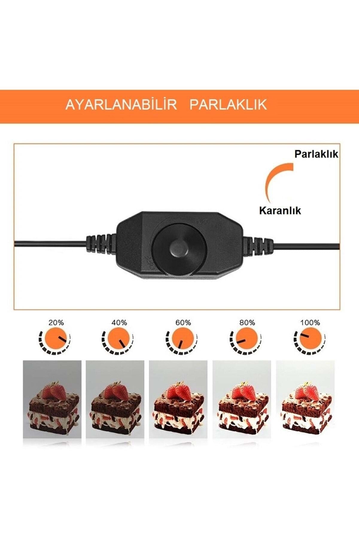TriLine 80x80cm Profesyonel Stüdyo Led Işıklı Ürün Fotoğraf Çekim Çadırı - Görsel 5