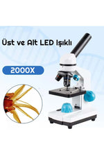 TriLine 2000x Zoom Biyolojik Hd Dijital Monoküler Mikroskop Kiti - Görsel 5