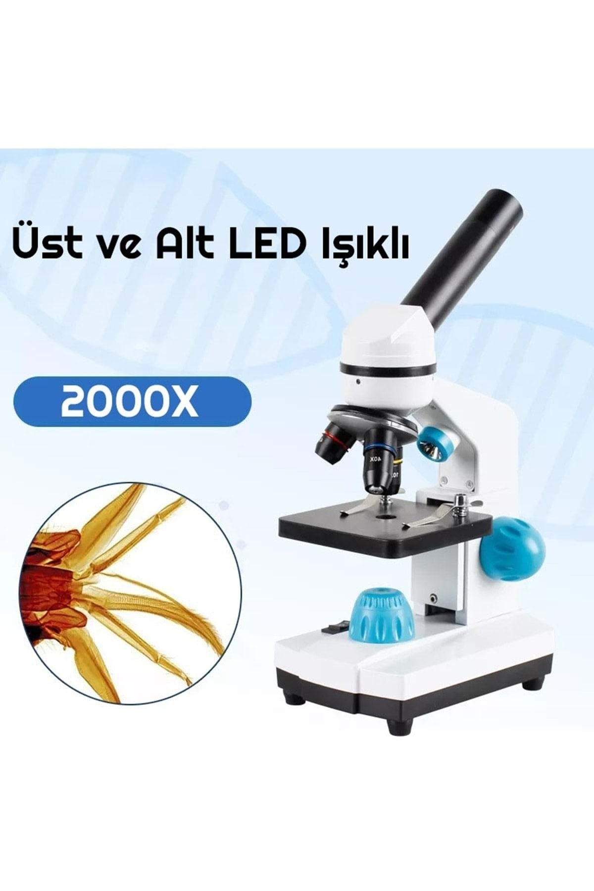 TriLine 2000x Zoom Biyolojik Hd Dijital Monoküler Mikroskop Kiti - Görsel 5