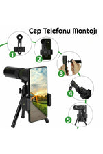 TriLine 10-300x40mm Zoom Monoküler Teleskop Taşınabilir Su Geçirmez Dürbün - Görsel 6